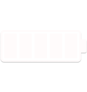 White icon of fully charged battery.