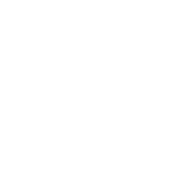 White icon of location point in a circle