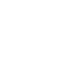 White icon of thermometer and triangular warning size.