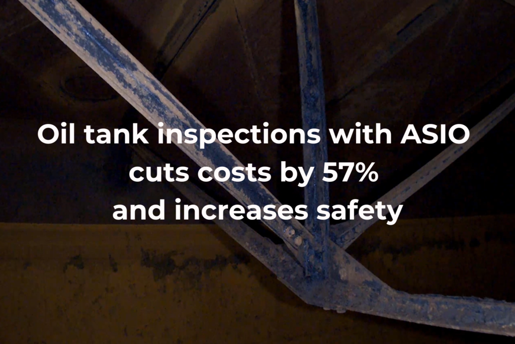 inside oil tank during ASIO Drone inspection